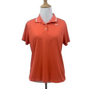 Nike Golf Shirt Juniors Girls Youth XL Victory Dri Fit Polo Nectarine Orange